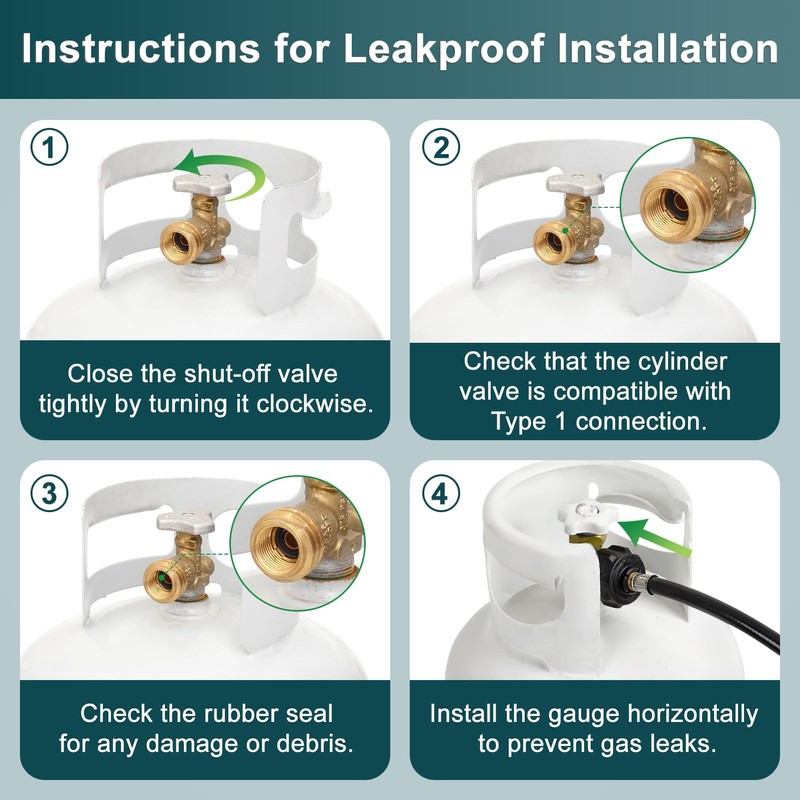 GASPRO 1 lb Propane Tank Refill Adapter Kit, 3 ft