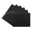Aspire 6-Pack Black 12oz Cotton Canvas Zipper Bags Pen/Pencil Cases
