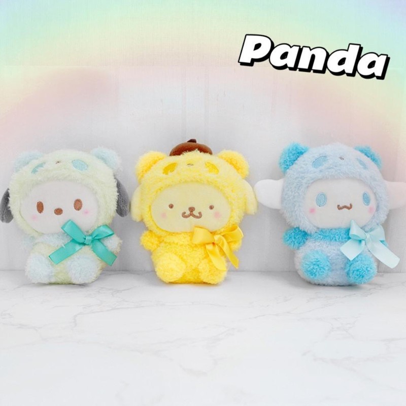 5Pcs Anime Figure Plush Toy Keychain Set Cute Stuffed Animal