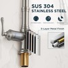 FORIOUS Antique Kitchen Faucets with Pull Down Sprayer Brushed Nickel,