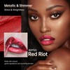 Depuplum Red Lipsticks for Women Metallic Lipstick Long Lasting Non