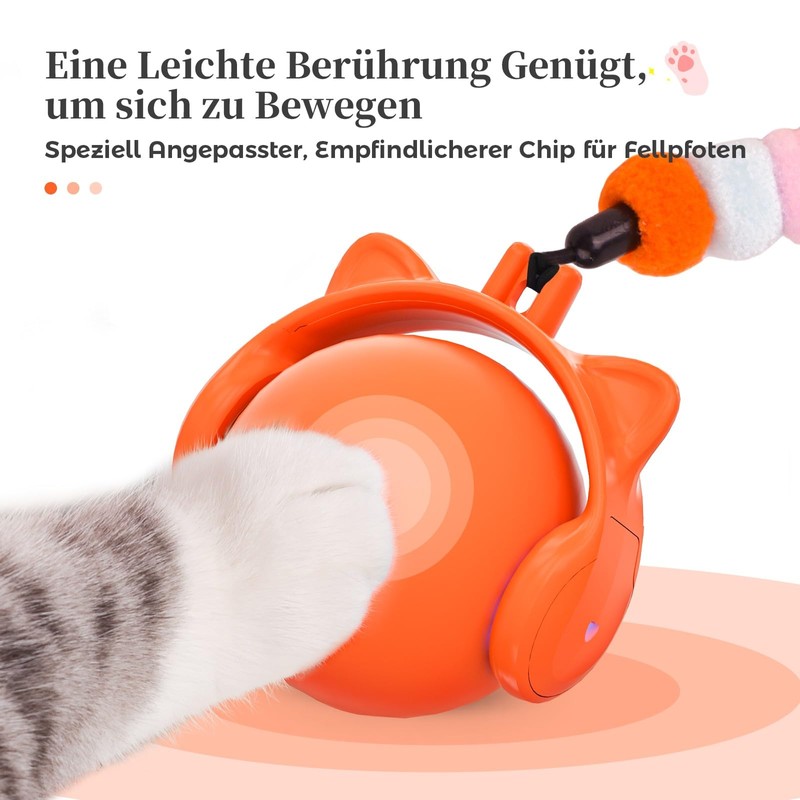 GoldenSun Electric Cat Ball Toy (Orange)
