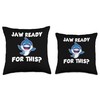 Shark Novelty Apparel Cute Jaw Shark Throw Pillow, 18x18, Multicolor