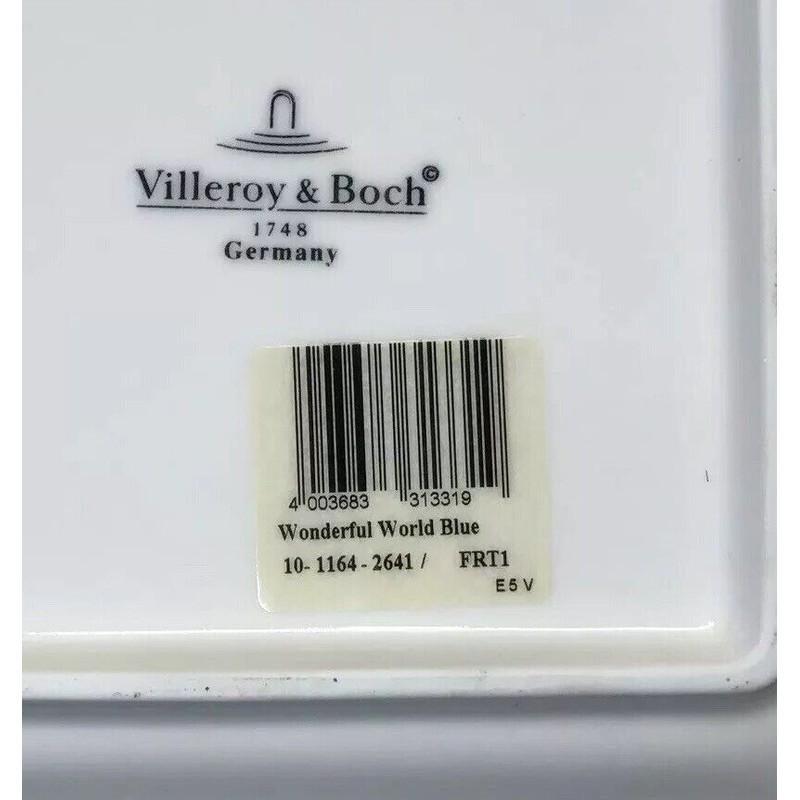 Villeroy & Boch Wonderful World Blue Square Salad Plate ~new~