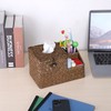 BTSKY Household Seagrass Facial Tissue Box With Two Side Storage