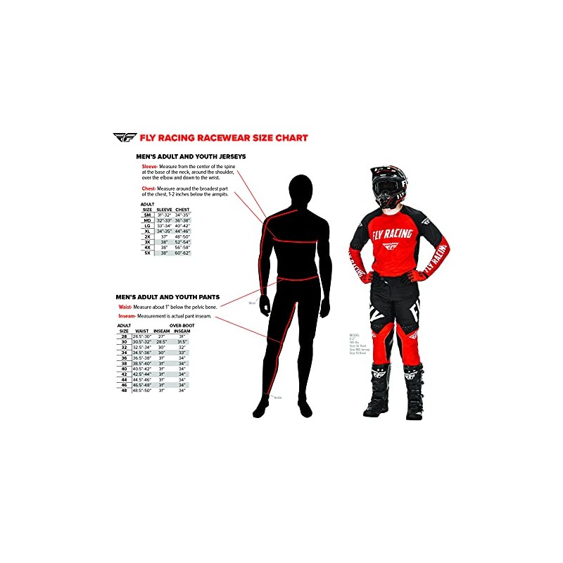 Fly Racing 2022 Adult Lite Jersey (Red/White, Large)