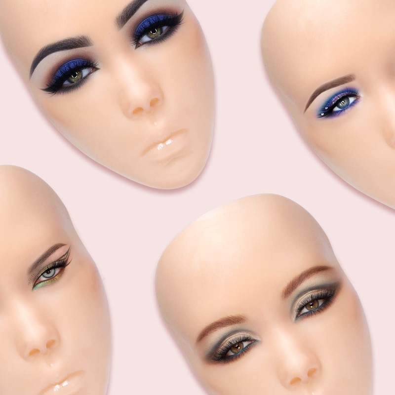 ZTBBRA Makeup Practice Face Board, Reusable Silicone Makeup Practice Face/Makeup
