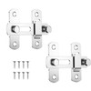 Pack of 2 Door Locks, Sliding Door Lock, Stainless Steel,