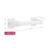 Delta (1-Pack) 9' Assist Bar ADA Compliant Optic White Bathroom