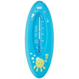 Nuk 10256388 Bath Thermometer for Safe Bathing, Natural Measuring Fluid with Rapeseed Oil, Made in Germany, 1 Piece blue