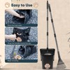 Ulugt Stainless Steel Dog Pooper Scooper,40" Long Handle Swivel Bin