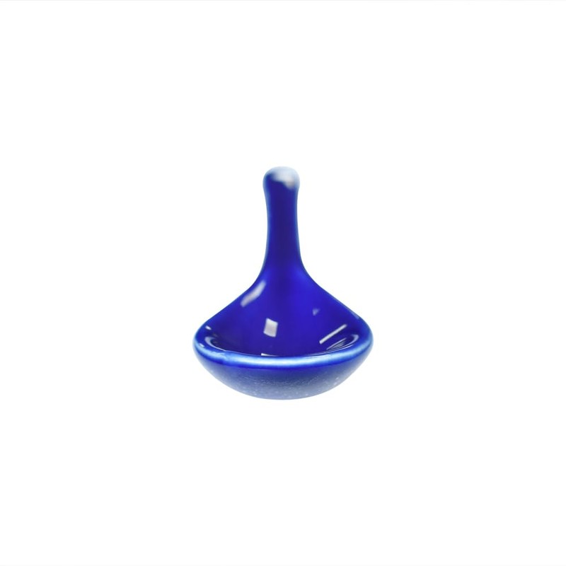 Lotatheta Blue 10 pcs Porcelain Egg Spoons Ceramic Spoons 4.7