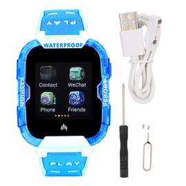 1.44 Inch HD Color Touch Screen 4G GPsAGPsWiFiLBS Positioning SOS IP68 Waterproof Smartwatch(European Blue )