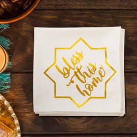 Cheerland Ramadan Disposable Paper Napkins for Eid Murabak Celebration Party Supplies and Decorations - Pack of 6