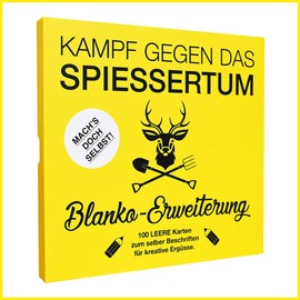 KAMPFHUMMEL Battle against the Spiessertum - Make it yourself! The blank expansion with 100 blank playing cards for your own nasty cards.