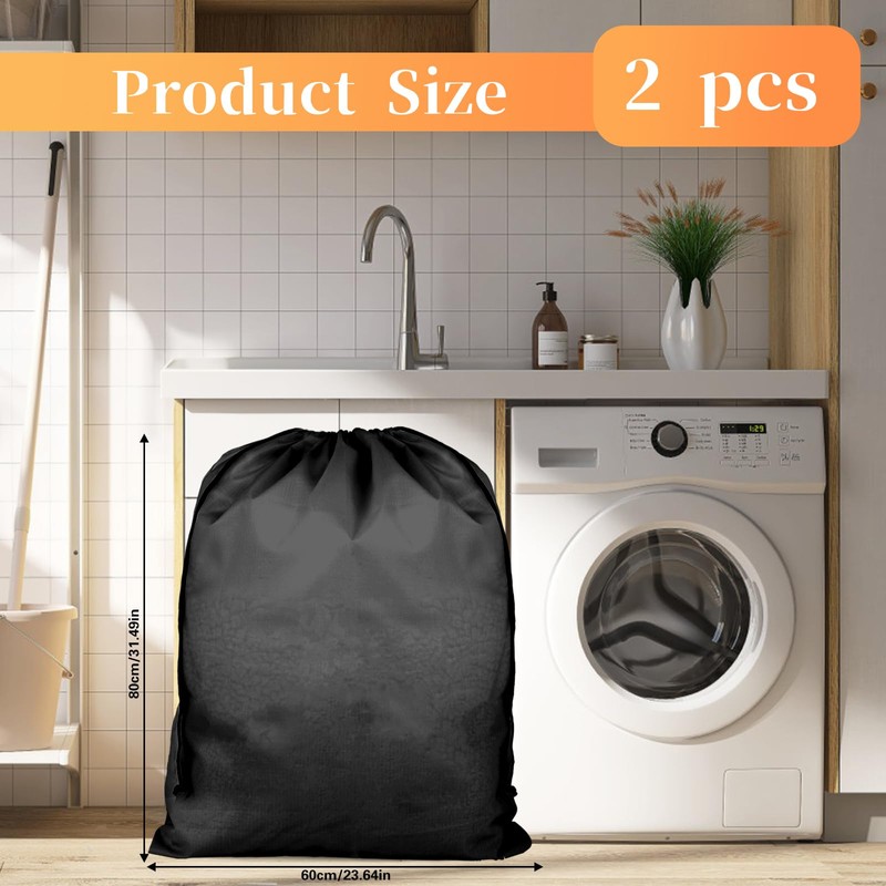 Large Laundry Bag,2 Pack Waterproof Travel Laundry Bag,Foldable Dirty Clothes