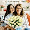 Tulipanes Artificiales Decoracion,24 Pack Flores Artificiales Con Pegamento