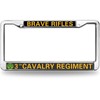 3rd Cavalry Regiment License Plate Frame Patriotic US Army Blessing