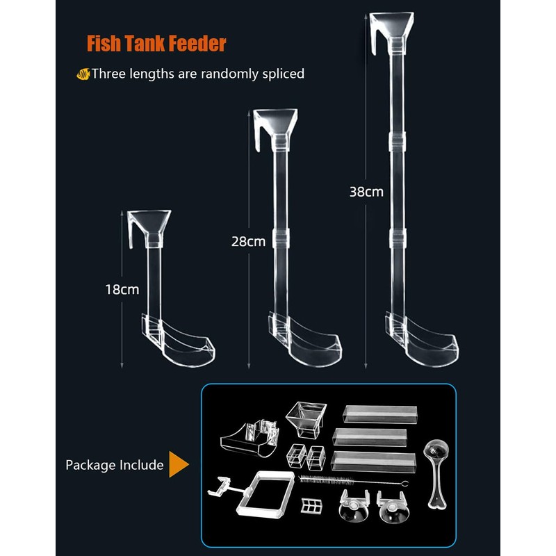 KINGYEENUO Shrimp Feeder Set - Aquarium Fish Feeder Tube Kit