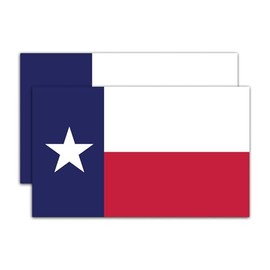 Texas Flag Stickers 3x5 – 2 Pack Lone Star Vinyl Decals for Truck, Car, Cooler, Hard Hat, Toolbox – Waterproof, UV & Weather Resistant