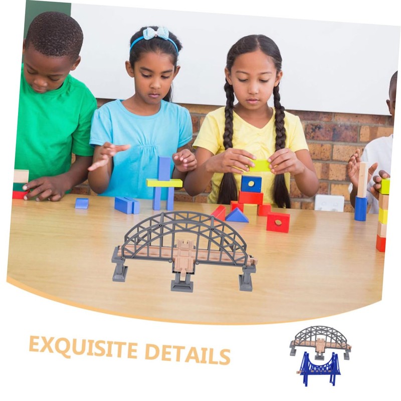 Kisangel Funny Bridge Toy DIY Train Accessory Model Train Bridge