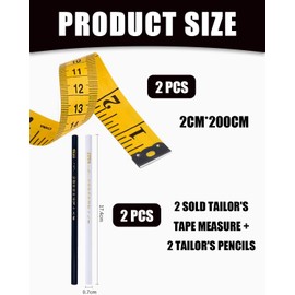 MYGLOAR 2 Pieces Tape Measure for Sale, 2 in 1 - Tape Measure Centimeter + Inch Tailor Tape Measure 200cm, Tailor Tape Measure Double Sided Tape Measure Flexible Tape Measure for DIY and Tailors