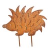 Garden Stake Hedgehog 25 cm x 18 cm Metal Rust