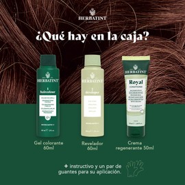 HERBATINT, Coloración Permanente para Cabello en Gel - color CASTAÑO CLARO COBRIZO 5R - 170 ml - Sin Amoníaco - 100% Cobertura de Canas - para Pieles Sensibles - con 8 Extractos Naturales BIO