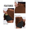 PINSPARK Tennis Skorts for Women High Waist Pleated Pickleball Skirts