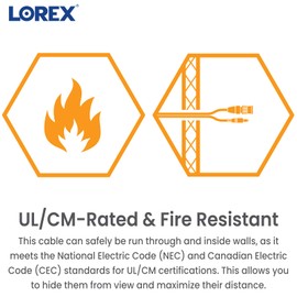 Lorex 4K RG59 Power Accessory Cable, Video Cable for Security Camera Systems, for Analog HD (CVI/TVI/AHD/MPX) or Analog (CVBS) Surveillance System, 100 feet (30m)