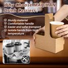 MAQIHAN 2 Cup Drink Carrier with Handle - 20Pcs Disposable