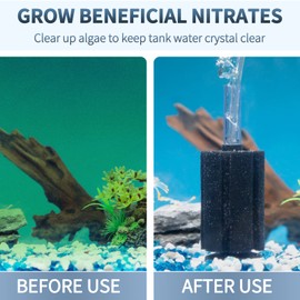 Pawfly Aquarium Bio Sponge Filter Quiet Betta Fry Shrimp and Small Fish Foam Filter for Fish Tanks up to 80 Litre，3 Pack