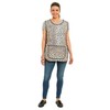 Ladies Leopard Design With Piping Tabard Apron Overalls Front Pocket