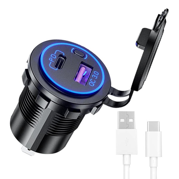 Salida USB de 12 V, carga rápida 3.0 doble salida