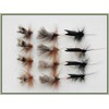 12 Special Dry Trout Flies, Black Horn Sedge, G &