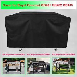 Griddle Cover for Royal Gourmet GD401 4 Burner Flat Top Grill Griddle Combo, Grill Cover for Royal Gourmet Gas Grill Combo Griddle GD402 GD403, 600D Waterproof Heavy Duty Outdoor
