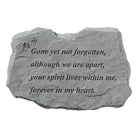 Design Toscano Gone Yet Not Forgotten: Cast Stone Memorial Garden Marker