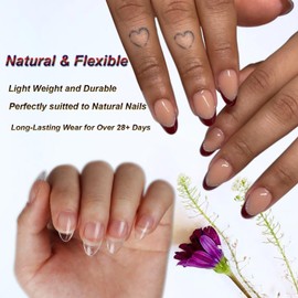 Gel x Nail Kit Almond Shape, 552 Pcs Short Almond Nail Tips with U V Lamp, 5 in 1 UV Glue Press on Easy Extension set, Acrylic False Tips Kit DIY Manicure Art Gifts for Women