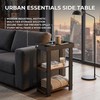 ZEXVIDA Narrow Side Table, 3-Tier Side Table, Rustic Farmhouse Narrow