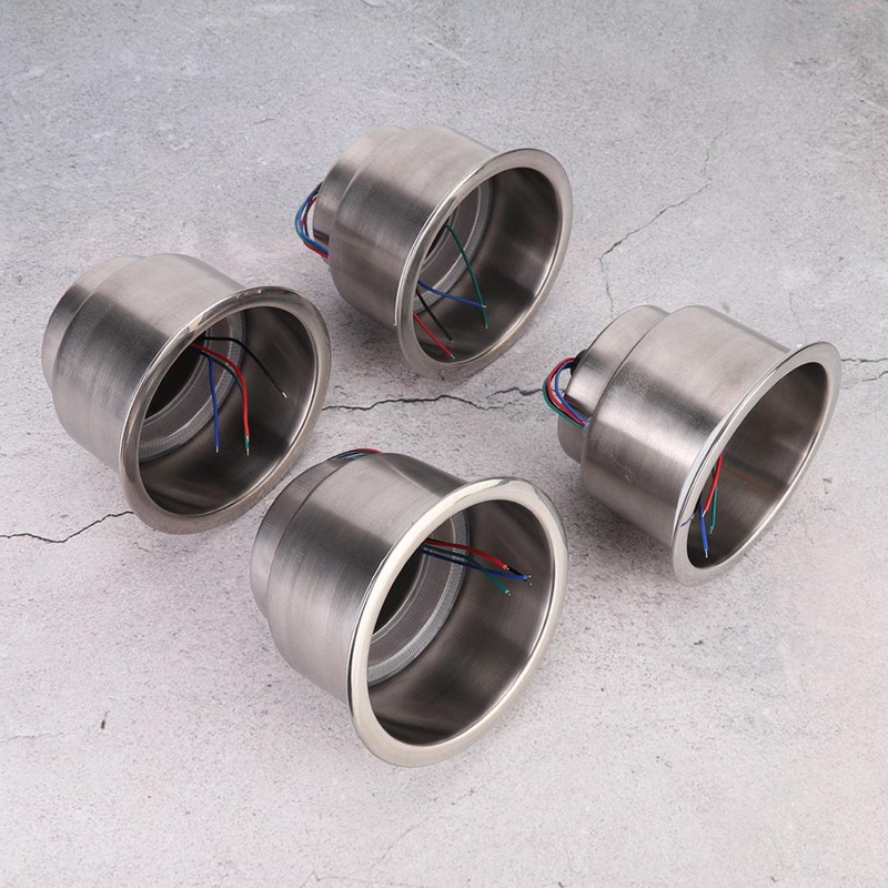 Kuuleyn Drink Cup Holder, 4Pcs DC 12V RGB LED Car