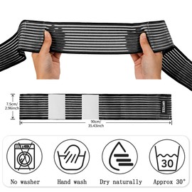 ONTYZZ Elbow Brace 1 Piece High Elastic Wrist Bandages Hand Support for Sports Gym Operation Squatting Training Ankle Support Black 90 cm