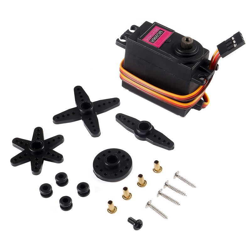 AEDIKO 2pcs MG996R Servo Motor Control 180 Angle Metal Gear