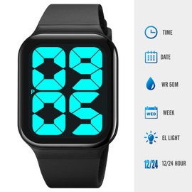 zolohoni Extra Large Numbers Watch for Men, Waterproof Mens Digital Watch Womens Men's Wrist Watches for Elderly Senior Women