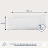 Dreamzie Pillowcase, 40 x 105 cm, White, Set of 2,