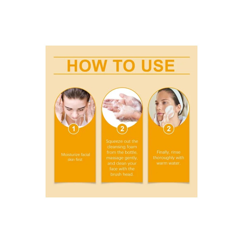 Limpiador Facial De Cúrcuma, Limpieza Profunda E Hidratante