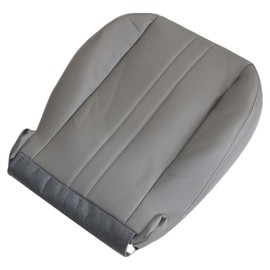 SecosAutoparts Driver or Passenger Bottom Leather Seat Cover Gray Compatible with Chevy Express GMC Savana 2003-2014