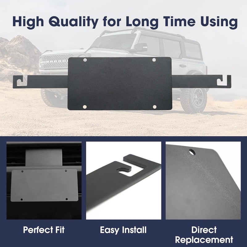 Capable Bumper Slanted Front License Plate Mount Compatible with 2021