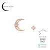 [Custom Made] Aries Dear Moon Aquamarine Unbalanced Constellation Earrings OTE120613B