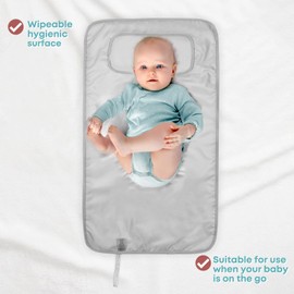 HAMUR HOME Portable Baby Changing Pad – Waterproof, Foldable & Lightweight Travel Mat – Soft & Machine Washable Diaper Changer – Compact & Durable (Space)