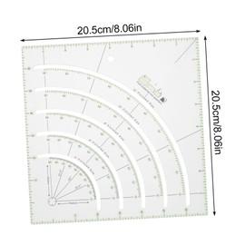 SEWACC Acrylic Quilting Ruler Transparent Sewing Ruler for Patchwork Tailoring and DIY Crafts Easy to Use and Store for Measuring and Cutting